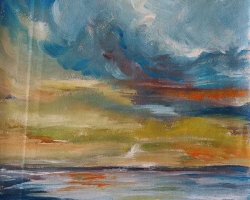 КАСПИЈСКО МОРЕ, 2023, акрилик на папиру, 56 x 42 цм