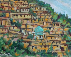 МАСУЛЕХ, 2023, акрилик на папиру, 42 x 56 цм