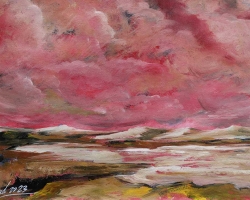 СЛАНА ПУСТИЊА, 2023, акрилик на папиру, 42 x 56 цм