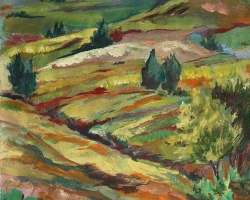 СИАХКАЛ 2, 2023, акрилик на папиру, 56 x 42 цм