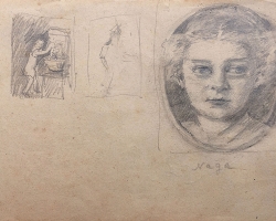 МАРА ЛУКИЋ ЈЕЛЕСИЋ „Нада“, 1920, оловка, 11х15цм