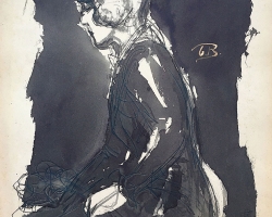 БЕТА ВУКАНОВИЋ „Без назива“, oкo 1920, лавирани туш, 34х24 цм