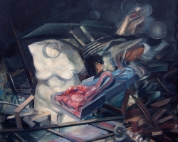 „МРТВА ПРИРОДА“, 1978, уље на платну, 110x110 цм