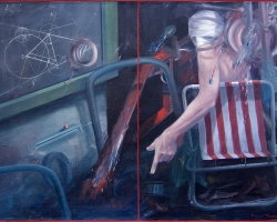 „ЕКСПЕРИМЕНТ“, 1979-80, уље на платну, диптих 2x 98x67 цм