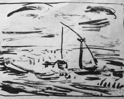 ИВАН РАДОВИЋ „Појило“, око 1932, литографија, 21х29,5 цм
