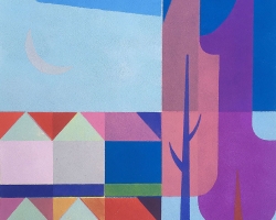 ДРАГОСЛАВ СТОЈАНОВИЋ СИП „Без назива“, око 1960, пошоар, 30x24,2 цм