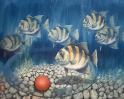 „БЕЗ НАЗИВА“, 2001, уље на платну, 100х70 цм