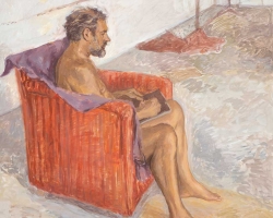 АНДРЕА ПОПОВИЋ - Студија у боји, акрилик, 179 x 140 cm