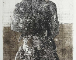 Акт, бакропис акватинта, 42,5 х 31 cm, 1974.