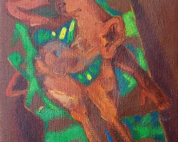 Метаморфоза на плажи, уље на платну, 34 х 27,5 cm, 1988.