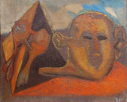 Чувар пирамиде, уље на платну, 27,5 х 33,5 cm, 1989.