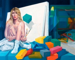 „ВОЛИМ ДА ВОЛИМ И ВОЛИМ ДА СЛИКАМ“, 2012, уље на платну, 150х100 цм