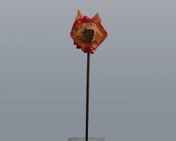BAJKA drvo, beton i metal 33 x 35 x 126 cm