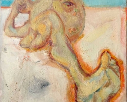 Жртва, уље на платну, 38,5 х 30,5 cm, 1990.