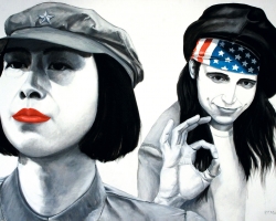 „ЉУБАВ НЕ ЗНА ЗА ГРАНИЦЕ“, 2011, уље на платну, 150x100 цм