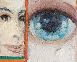Око и портрет, уље на платну, 33 х 24 cm, 1999.