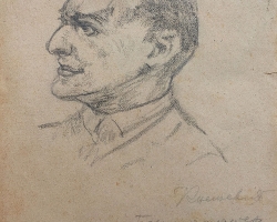МАРА ЛУКИЋ ЈЕЛЕСИЋ „Надин пријатељ“, 1920, оловка, 15х11 цм