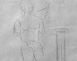 МИЛЕНА ПАВЛОВИЋ БАРИЛИ „Без назива“, око 1930, оловка, 30х19 цм